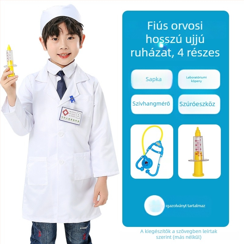 Koreai stílusú gyerekeknek készült előadásra szánt ruházat, uniszex, poliészter