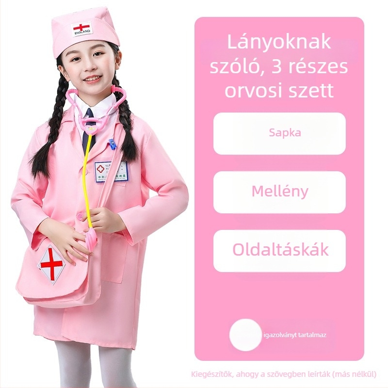 Koreai stílusú gyerekeknek készült előadásra szánt ruházat, uniszex, poliészter