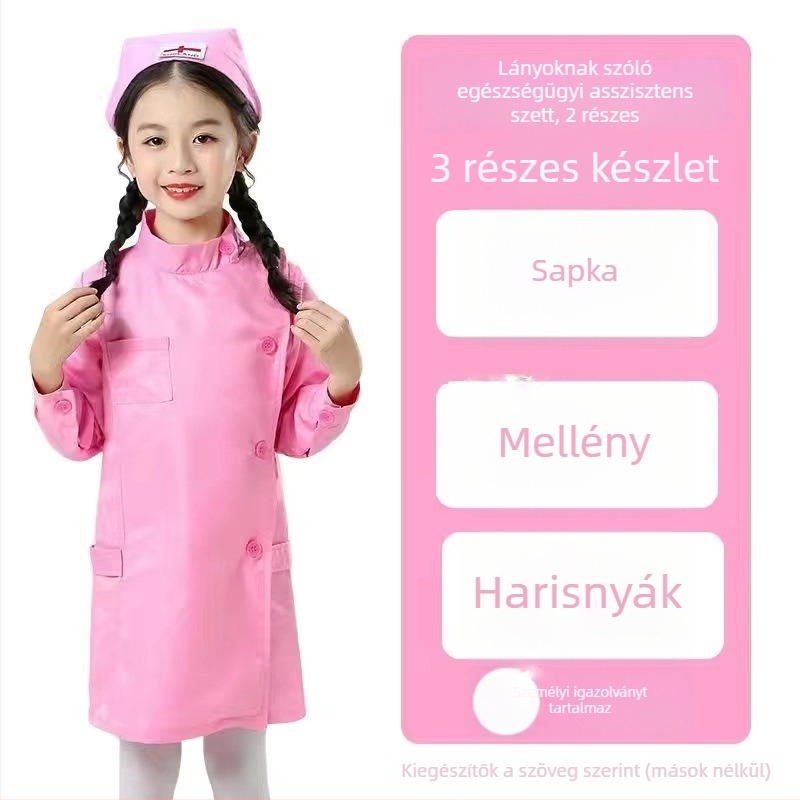 Koreai stílusú gyerekeknek készült előadásra szánt ruházat, uniszex, poliészter
