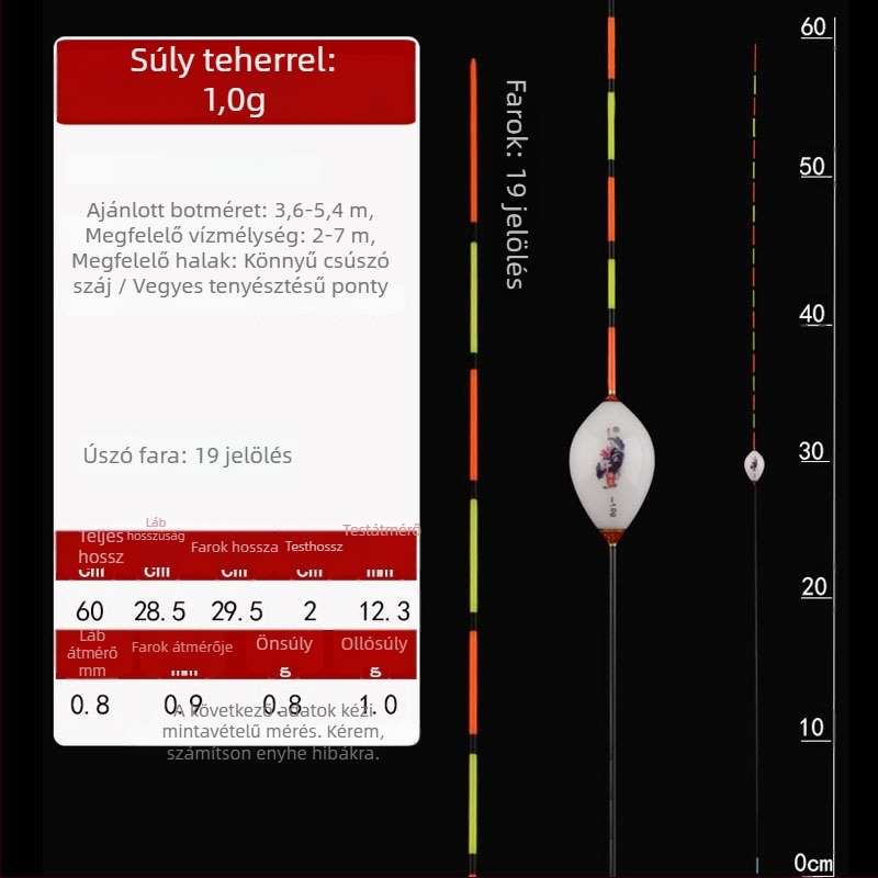 Vertikális sodródó úszó – Yueyang threesome, kompozit anyag, vékony farok
