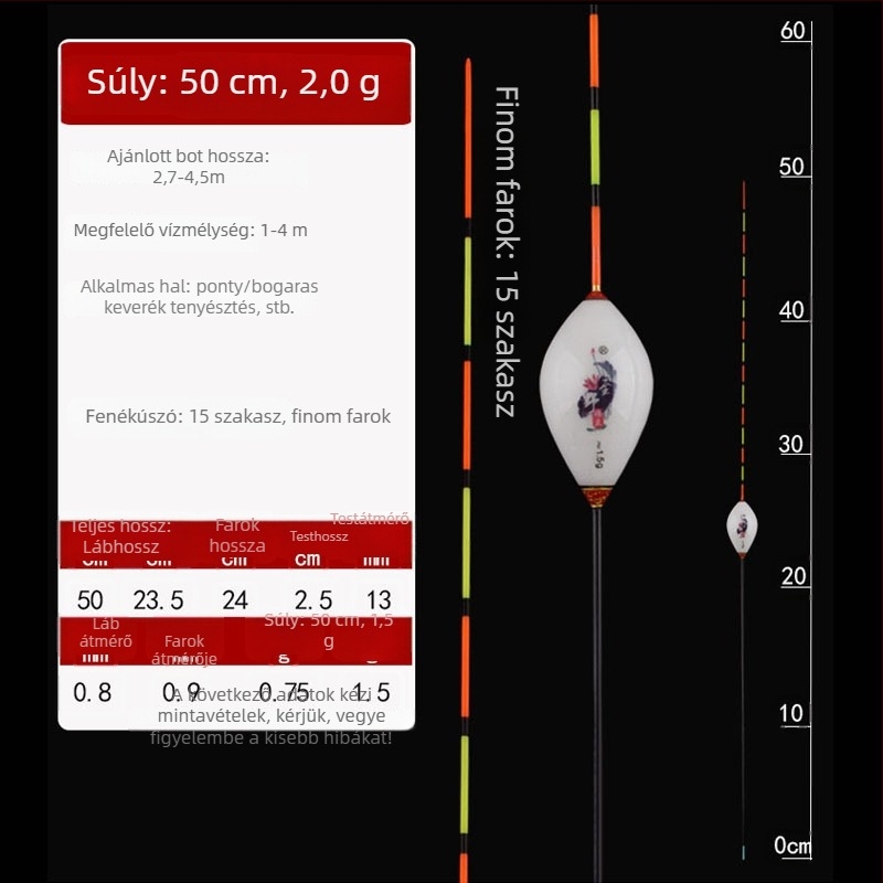 Vertikális sodródó úszó – Yueyang threesome, kompozit anyag, vékony farok
