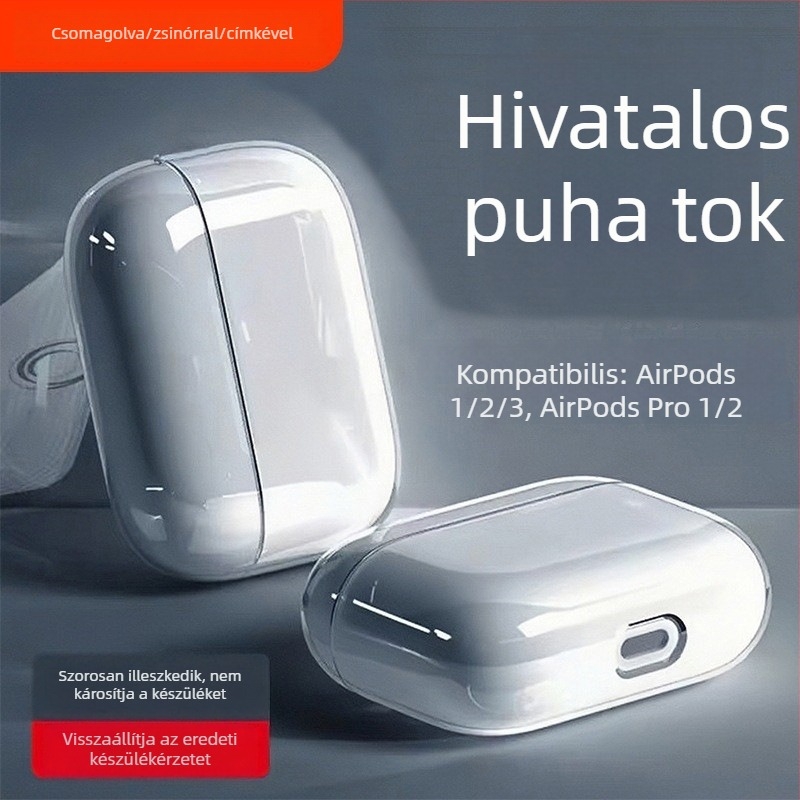 TPU átlátszó puha védőtok AirPods Pro 2, Pro 3 és AirPods 4 (ötödik generáció)