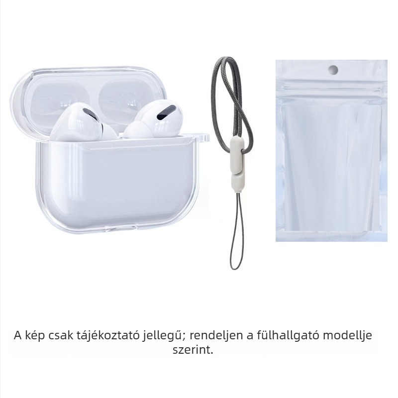 TPU átlátszó puha védőtok AirPods Pro 2, Pro 3 és AirPods 4 (ötödik generáció)