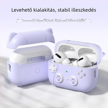 Szilikon védőtok AirPods 4 és AirPods Pro 2. generációhoz, aranyos dizájn