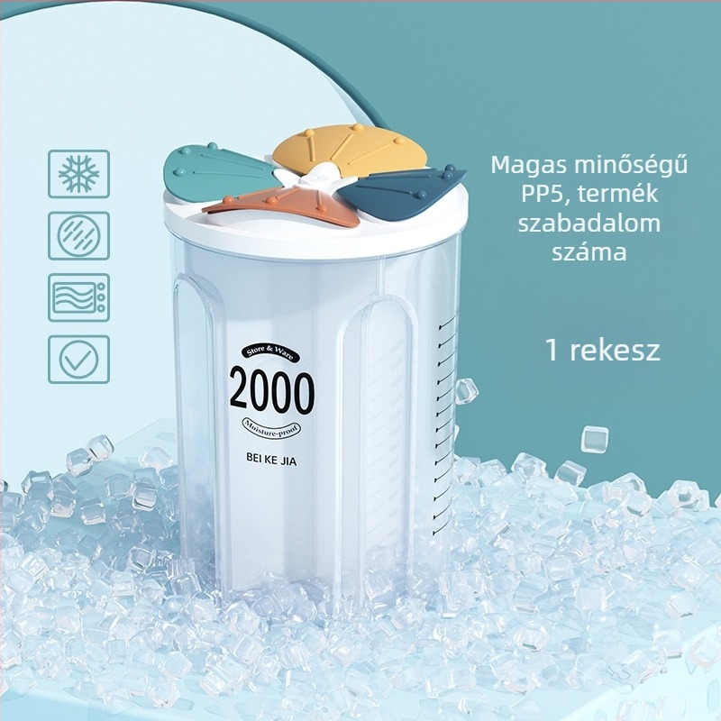 Műanyag zárt gabonatároló – rendhagyó forma, testreszabható (Anyag: Műanyag; Forma: Rendhagyó; Testreszabható: Igen)