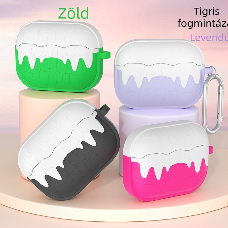 AirPods Pro 2 és AirPods 3 tok - folyékony szilikon, puha tok, teljes lefedettség, univerzális, injekciós öntés
