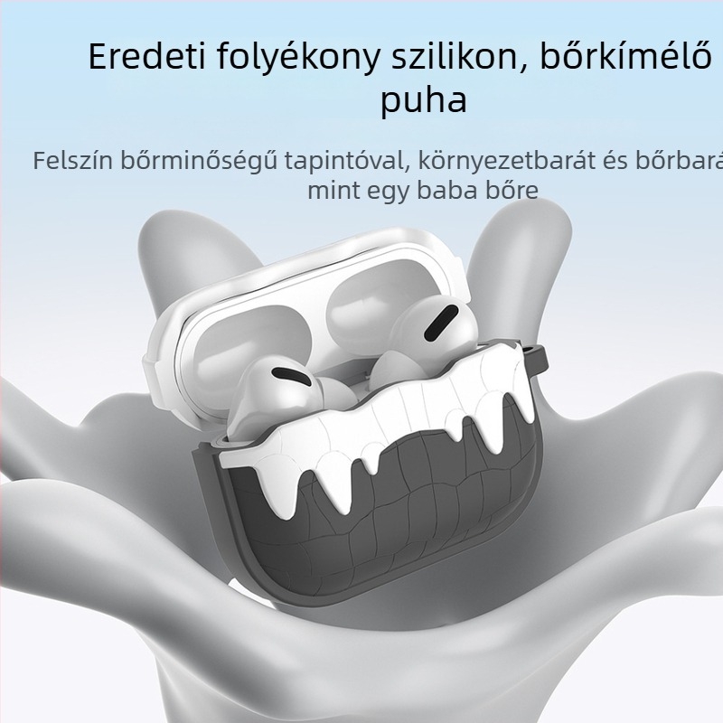 AirPods Pro 2 és AirPods 3 tok - folyékony szilikon, puha tok, teljes lefedettség, univerzális, injekciós öntés