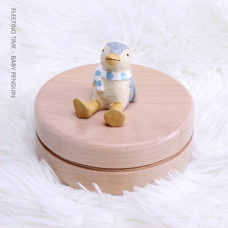 Bükkfa babafogak emlékdoboz csillagos ég motívummal, fiúknak és lányoknak