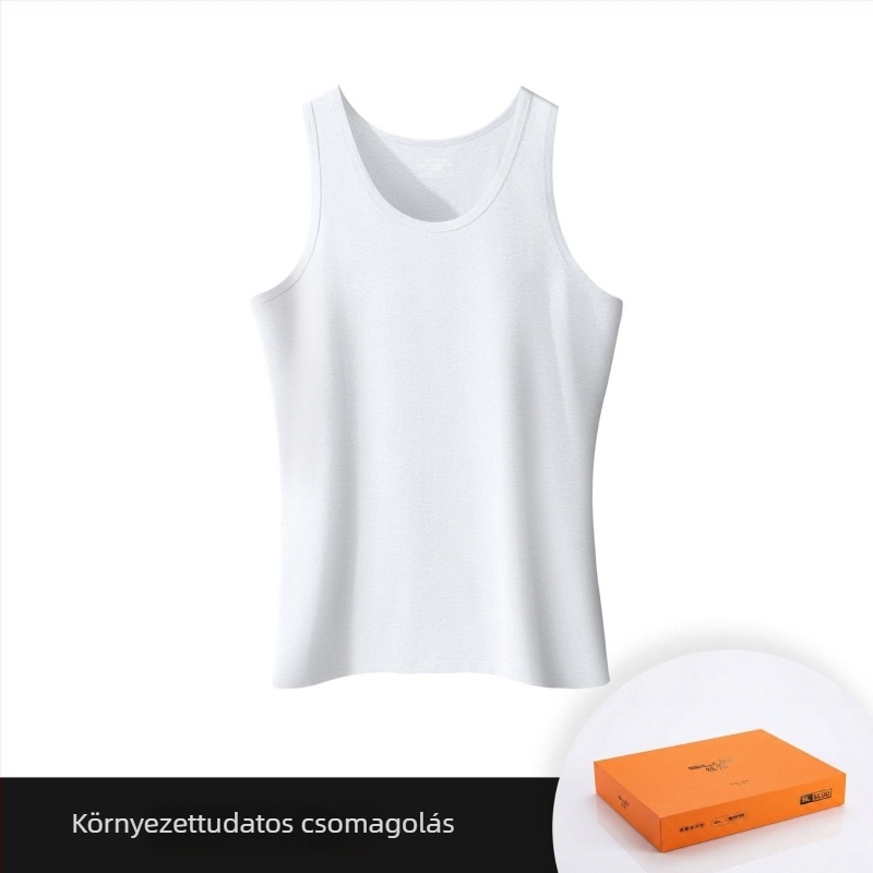 Férfi ujjatlan mellény, rugalmas pamut (gyorsan száradó, légáteresztő, slim fit)