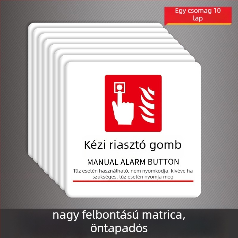 Beilong akril tűzvédelmi jelzés — kézi riasztó gomb, testreszabható, hang- és fényjelzés