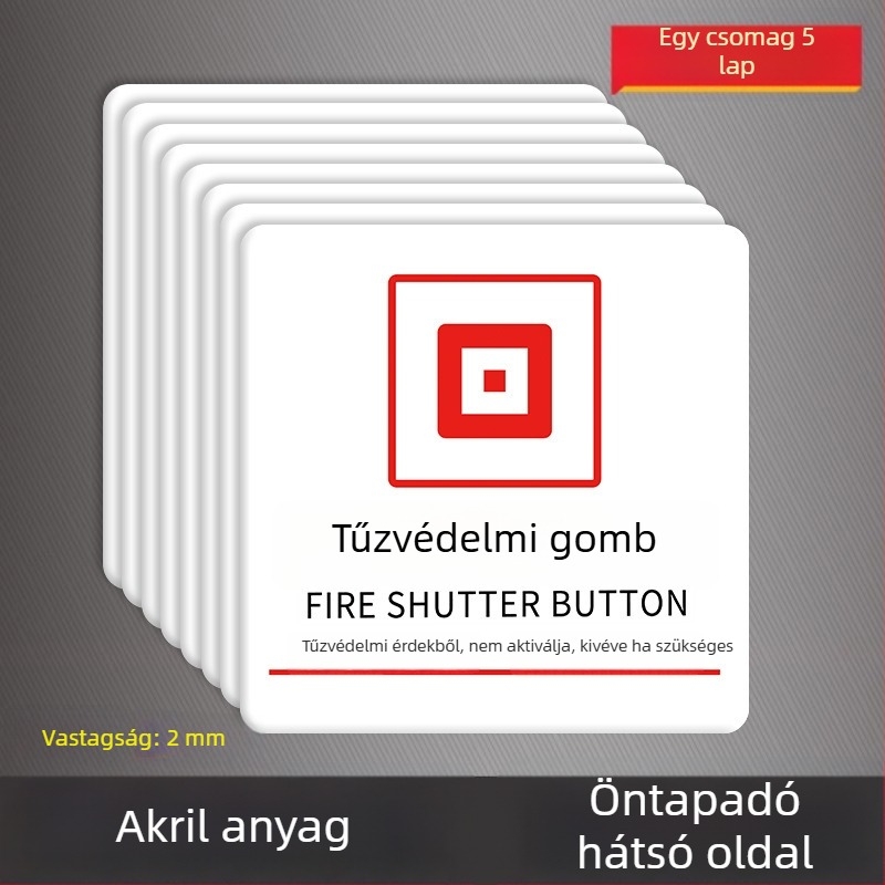 Beilong akril tűzvédelmi jelzés — kézi riasztó gomb, testreszabható, hang- és fényjelzés