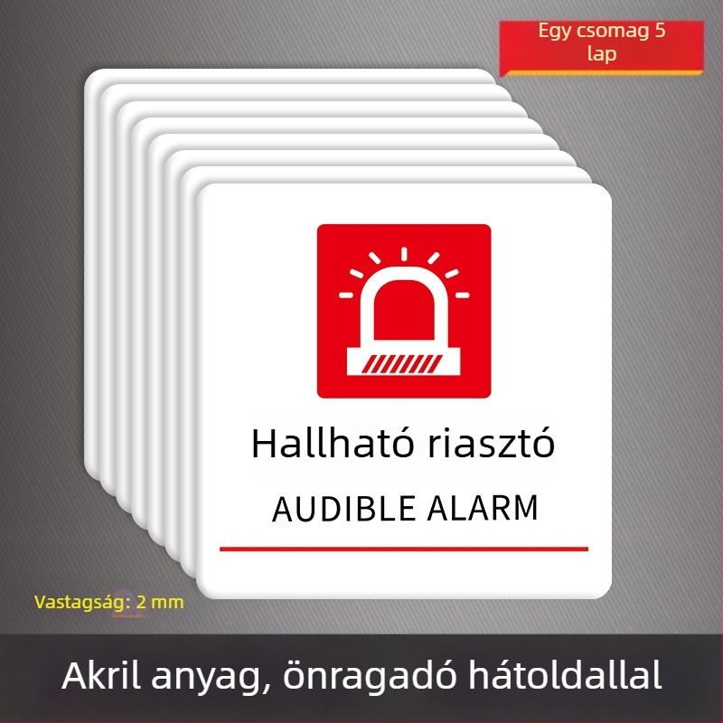 Beilong akril tűzvédelmi jelzés — kézi riasztó gomb, testreszabható, hang- és fényjelzés