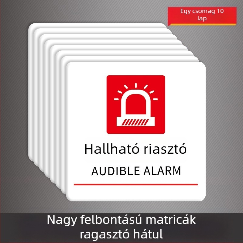 Beilong akril tűzvédelmi jelzés — kézi riasztó gomb, testreszabható, hang- és fényjelzés