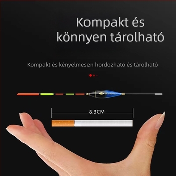 Rövid úszó sekély vízhez, nagy érzékenységgel, vastag és feltűnő, kis fehér csíkkal, jéghez alkalmas horgászathoz folyókban