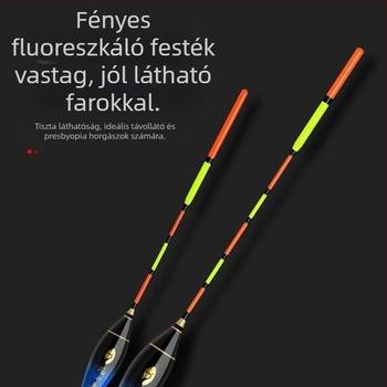 Rövid úszó sekély vízhez, nagy érzékenységgel, vastag és feltűnő, kis fehér csíkkal, jéghez alkalmas horgászathoz folyókban