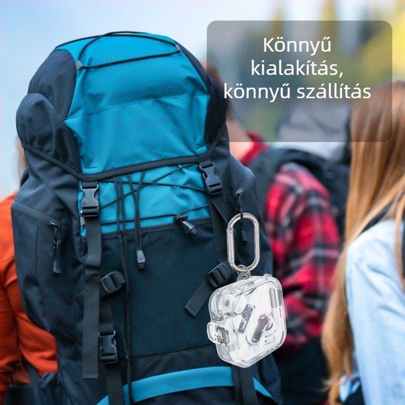 Nothing Ear 2 védőtok – átlátszó tükrös PC burkolat, merev héj, injekciós formázás, testreszabható (modell 31934139477)