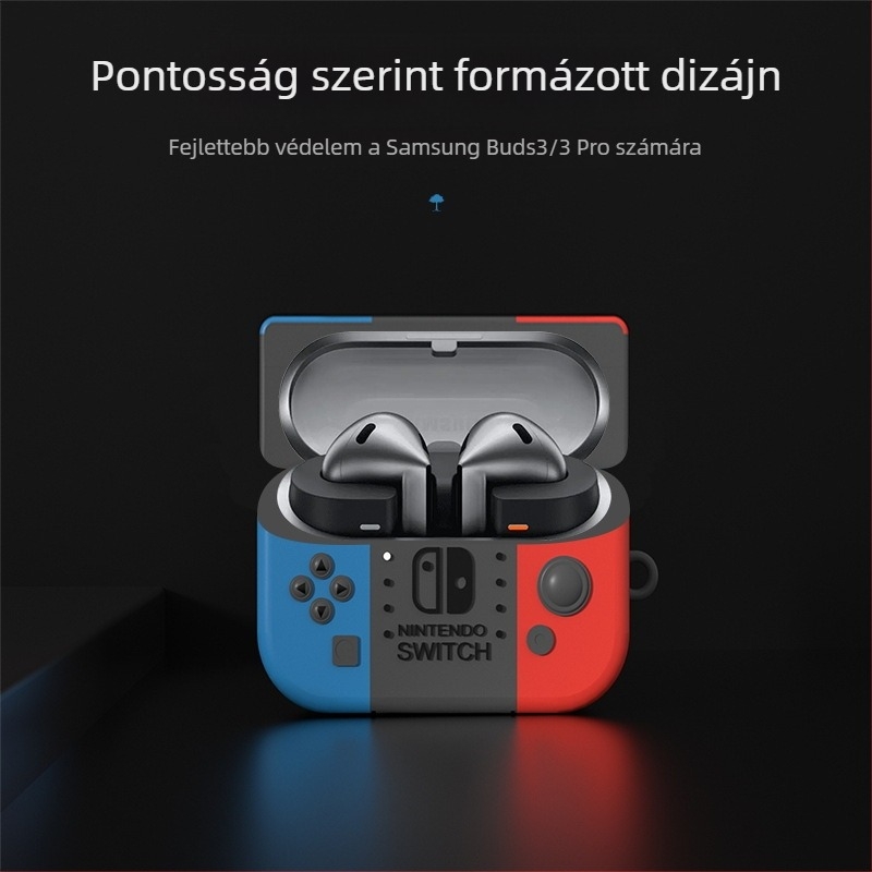 Samsung Galaxy Buds3 Pro védőtok – szilikon, rajzfilm stílus, injekciós öntéses gyártás, testreszabás támogatott