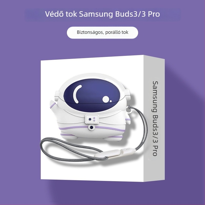 Samsung Galaxy Buds3 Pro védőtok – szilikon, rajzfilm stílus, injekciós öntéses gyártás, testreszabás támogatott