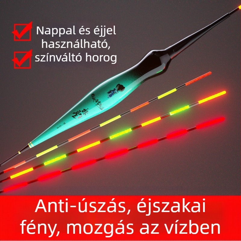 Vertical drift horgászúszó – Biao sheng, kompozit anyag, világító, színváltó és gravitációs indukcióval
