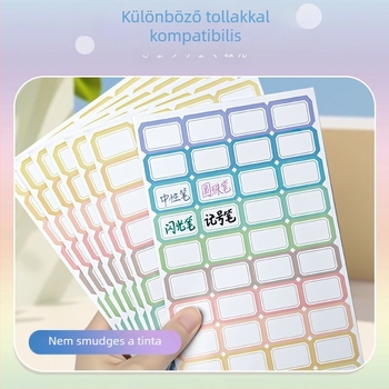 Kézzel írt stílusú önragasztó címkék, Kraftpapír, négyzet alakú, irodai osztályozáshoz