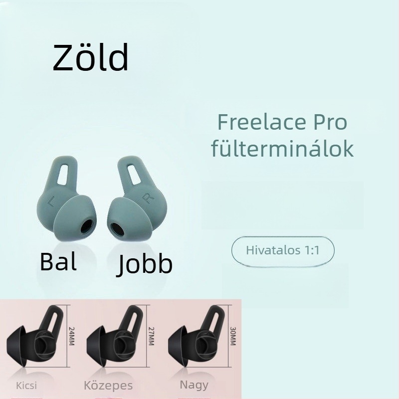 Freelace Pro szilikon fülkapcsok – univerzális illeszkedés, domborított kivitel, kompatibil Huawei Freelace Pro fejhallgatókkal