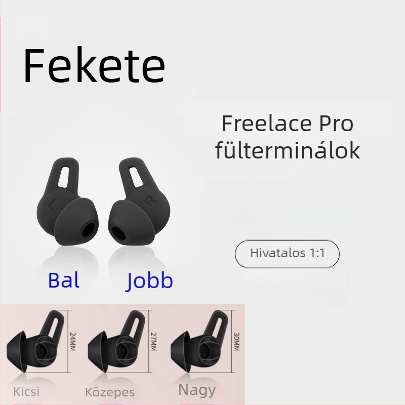 Freelace Pro szilikon fülkapcsok – univerzális illeszkedés, domborított kivitel, kompatibil Huawei Freelace Pro fejhallgatókkal
