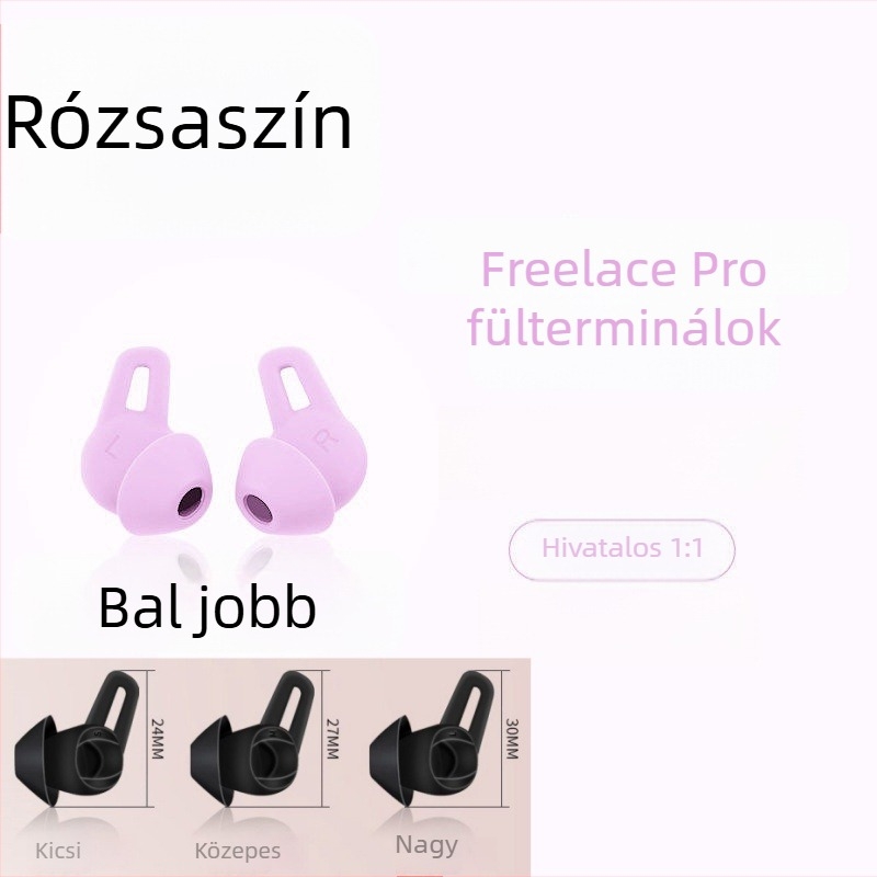 Freelace Pro szilikon fülkapcsok – univerzális illeszkedés, domborított kivitel, kompatibil Huawei Freelace Pro fejhallgatókkal