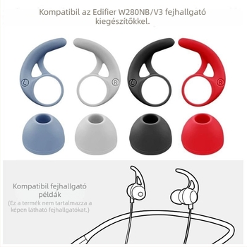 Szilikon fülvédők Edifier W280NB nyakpántos Bluetooth fejhallgatóhoz — dombornított kivitel, félcsomag alak, általános célú stílus, OPPO-kompatibilis