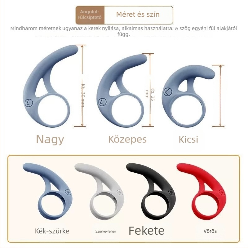 Szilikon fülvédők Edifier W280NB nyakpántos Bluetooth fejhallgatóhoz — dombornított kivitel, félcsomag alak, általános célú stílus, OPPO-kompatibilis