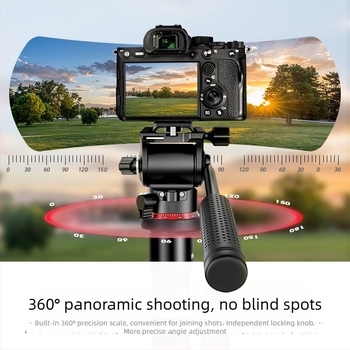 GoPro Max hidraulikus gimball stabilizátor, alumíniumötvözet, 360° függőleges és vízszintes forgás, ARCA-Swiss gyorskioldó, kompatibil 1/4 és 3/8 hüvelykes csavarokkal, modell VH30