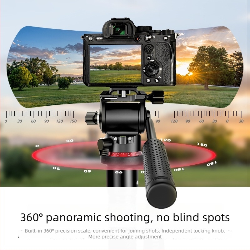 GoPro Max hidraulikus gimball stabilizátor, alumíniumötvözet, 360° függőleges és vízszintes forgás, ARCA-Swiss gyorskioldó, kompatibil 1/4 és 3/8 hüvelykes csavarokkal, modell VH30