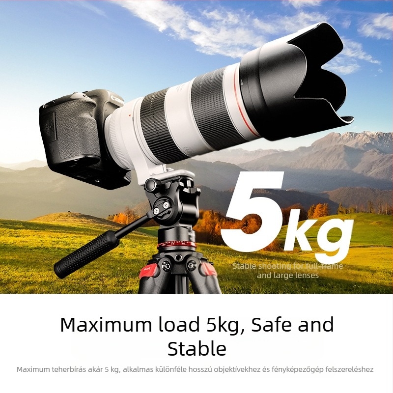 GoPro Max hidraulikus gimball stabilizátor, alumíniumötvözet, 360° függőleges és vízszintes forgás, ARCA-Swiss gyorskioldó, kompatibil 1/4 és 3/8 hüvelykes csavarokkal, modell VH30
