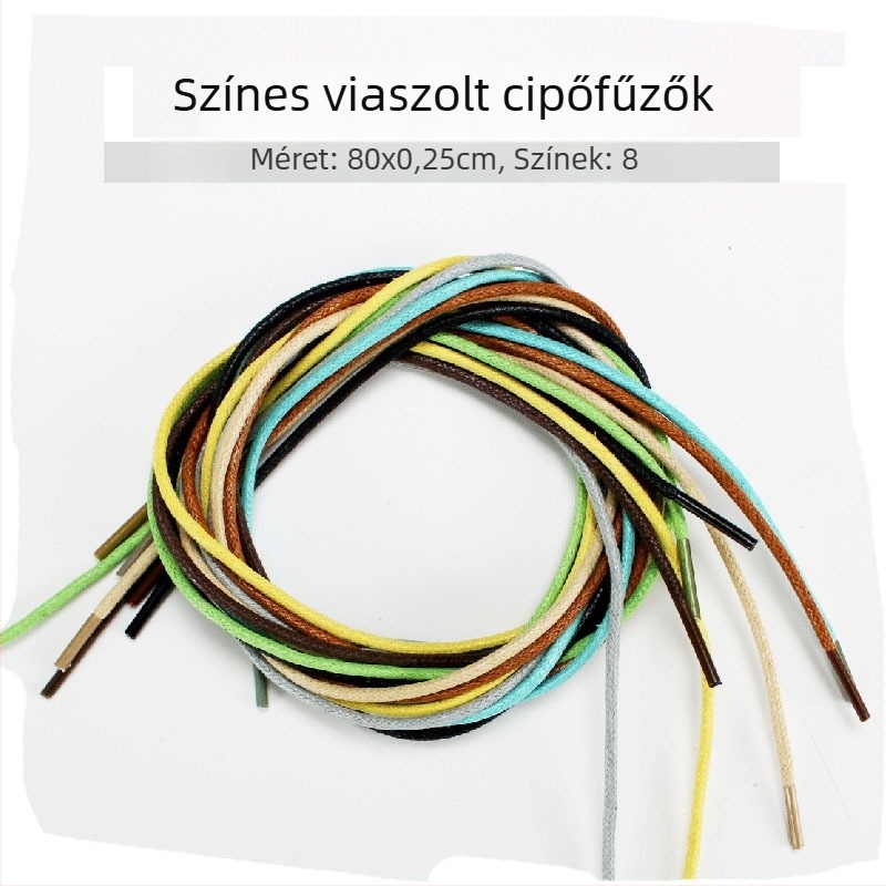 Cipőfűzők – viaszosított, szőtt, lapos (Ideális sportcipőkhöz, bőr cipőkhöz, csizmákhoz; minden évszakban)