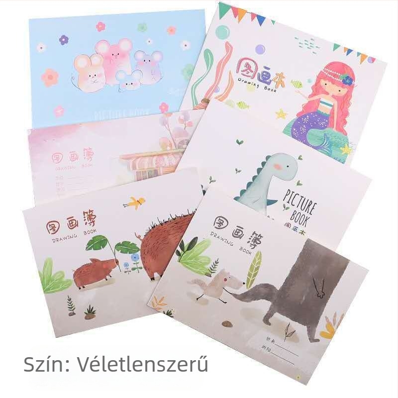 Rajzfüzet ragasztókötéssel, borító papírból, oldal papírból, papír 100, egységsúly 0.16, modell: képeskönyv