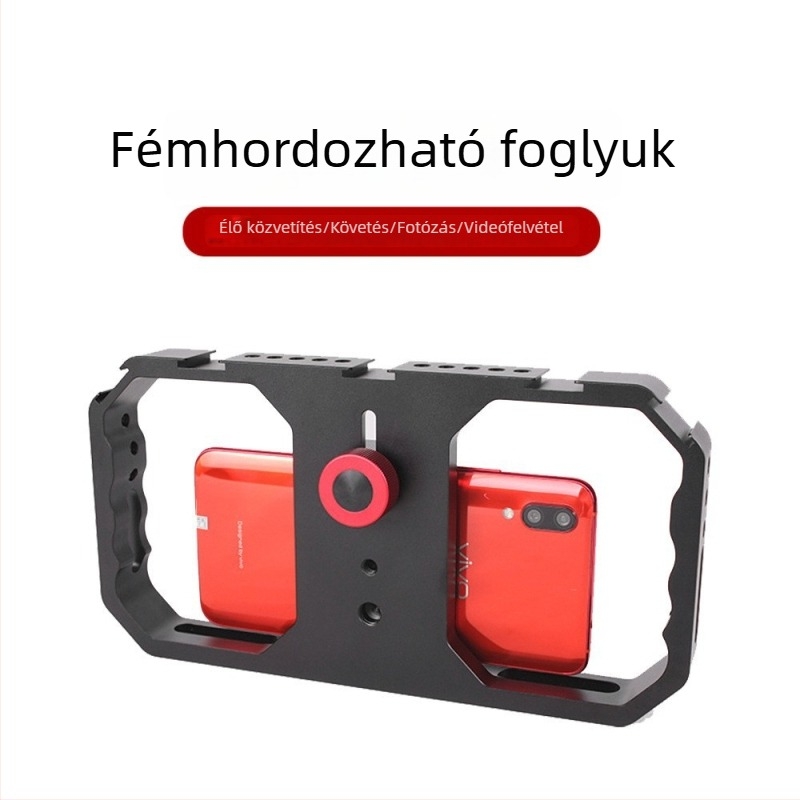 Fém telefon ketrec a vlogoláshoz és fényképezéshez, Phone Cage modell, alumínium ötvözet, testreszabás támogatott, határokon átívelő kizárólagos forrás
