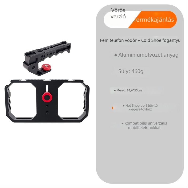 Fém telefon ketrec a vlogoláshoz és fényképezéshez, Phone Cage modell, alumínium ötvözet, testreszabás támogatott, határokon átívelő kizárólagos forrás