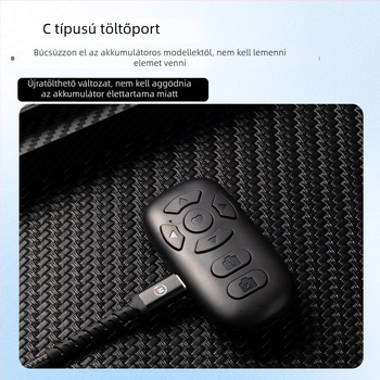 8 gombos Bluetooth távirányító okostelefonhoz, szelfi vezérlő, oldalak lapozása, rövid videók böngészése, újratölthető