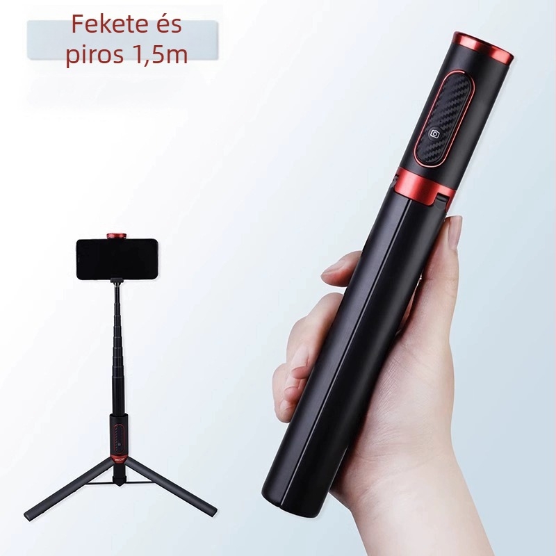 Cyke Bluetooth selfie-tripod, kinyúló, kompakt padló- és asztali telefontartó NCC (Anyag: alumíniumötvözet + ABS + PC; Bluetooth: Igen; Távirányító: Benne; Testreszabás: Támogatott)