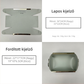 Asztali tároló doboz bőrből, kétoldalas PU bevonattal, hajtogatható, fedél nélküli, 0,8 L kapacitás, modell SJM0029
