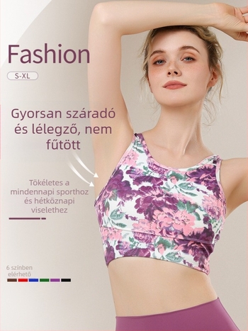Egy darabos sportmelltartó, magas tartással, gyorsan száradó anyag, 77% poliészter / 23% spandex, karcsúsított szabás, beépített párnázás