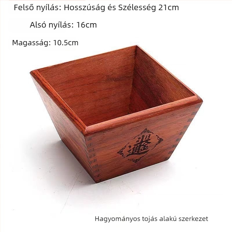 Fa rizs mérőedény vintage stílusban, egyszerű és modern megjelenés, nedvességálló, kapacitás 4 L alatt