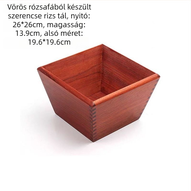 Fa rizs mérőedény vintage stílusban, egyszerű és modern megjelenés, nedvességálló, kapacitás 4 L alatt
