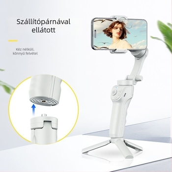 Kézben tartott háromtengelyes okostelefon-stabilizátor arc követéssel, Bluetooth, távirányító, modell M01