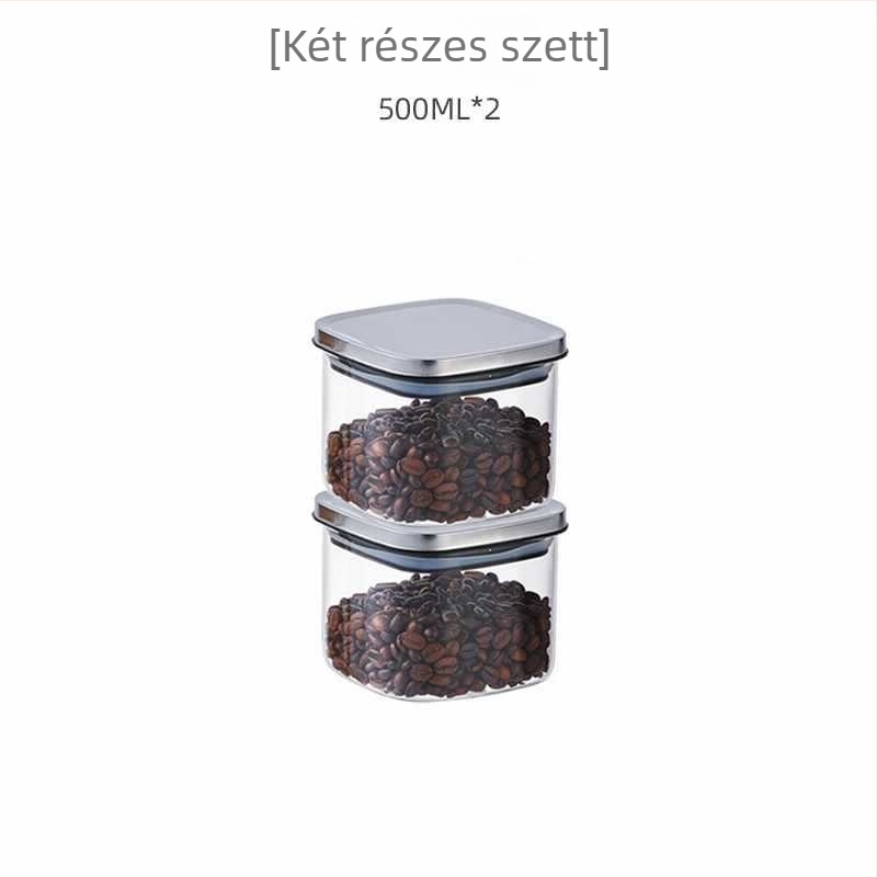 Üvegből készült négyzet alakú tárolóedény, kínai stílus