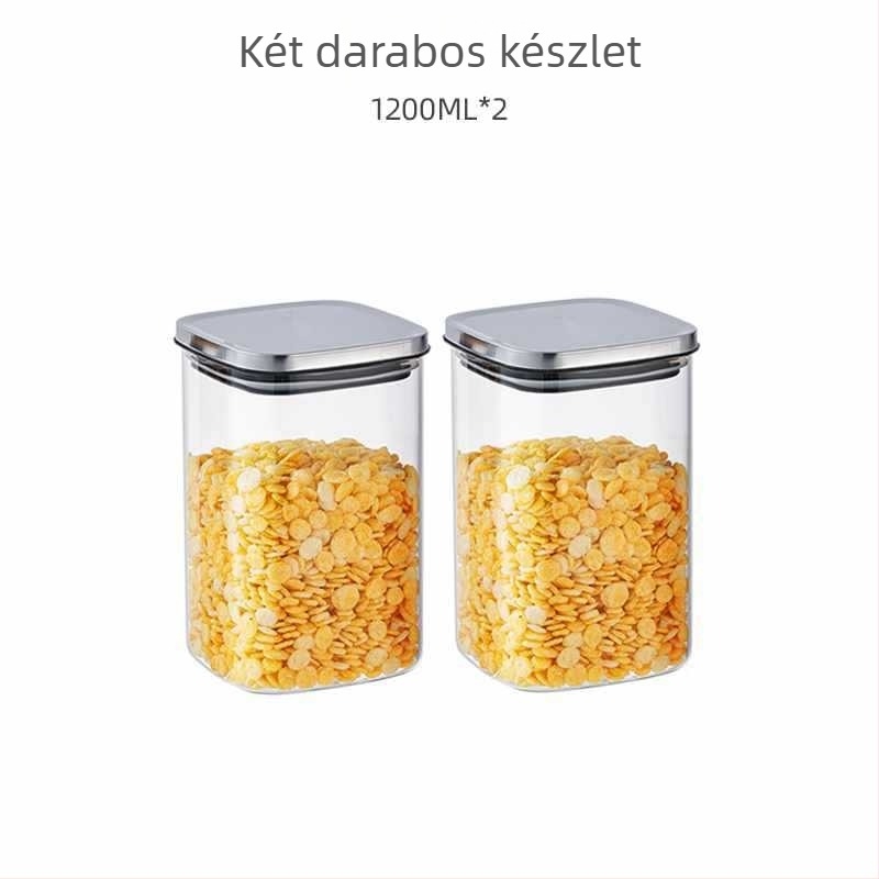 Üvegből készült négyzet alakú tárolóedény, kínai stílus