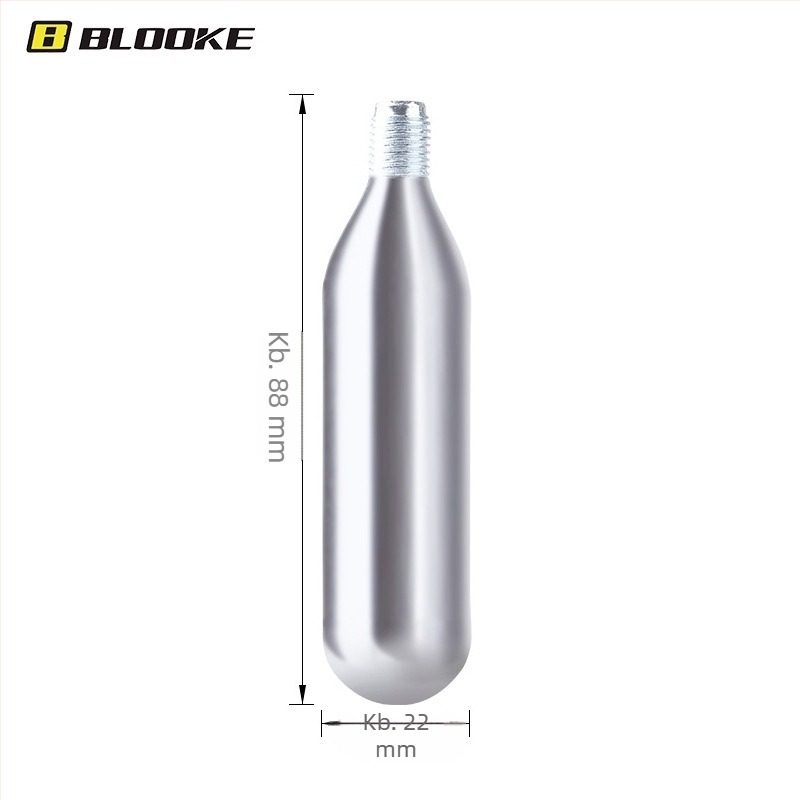 Blooke CO2 pumpáló palack mountain- és road kerékpárokhoz — alumíniumötvözet, hordozható töltőtartály, CO2 szelep