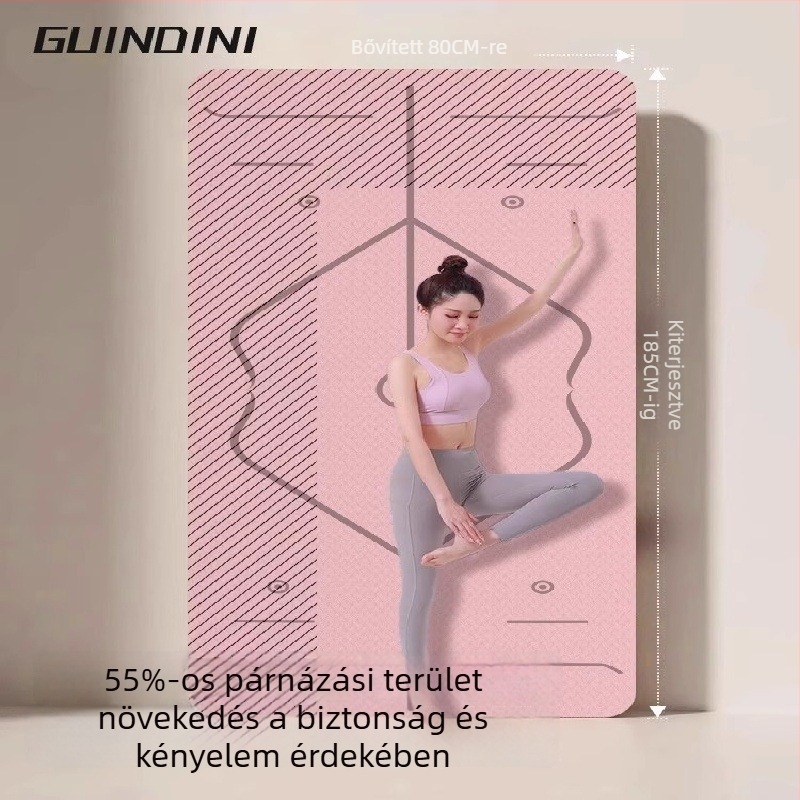 TPE jóga matrac, csúszásmentes, szélesített és vastagodott kialakítás, 6–12 mm, környezetbarát