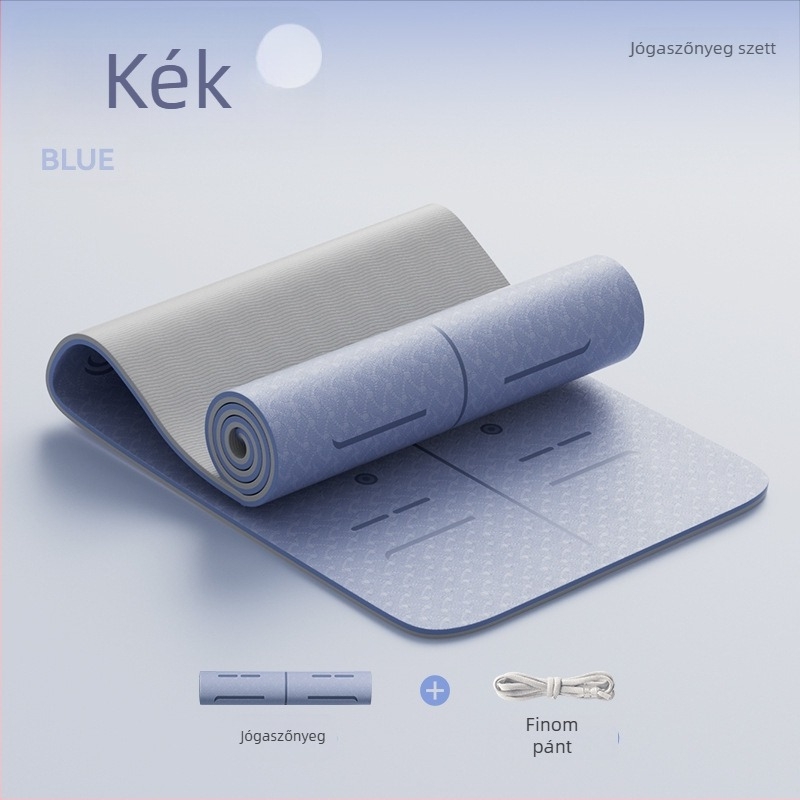TPE jóga matrac, csúszásmentes, szélesített és vastagodott kialakítás, 6–12 mm, környezetbarát