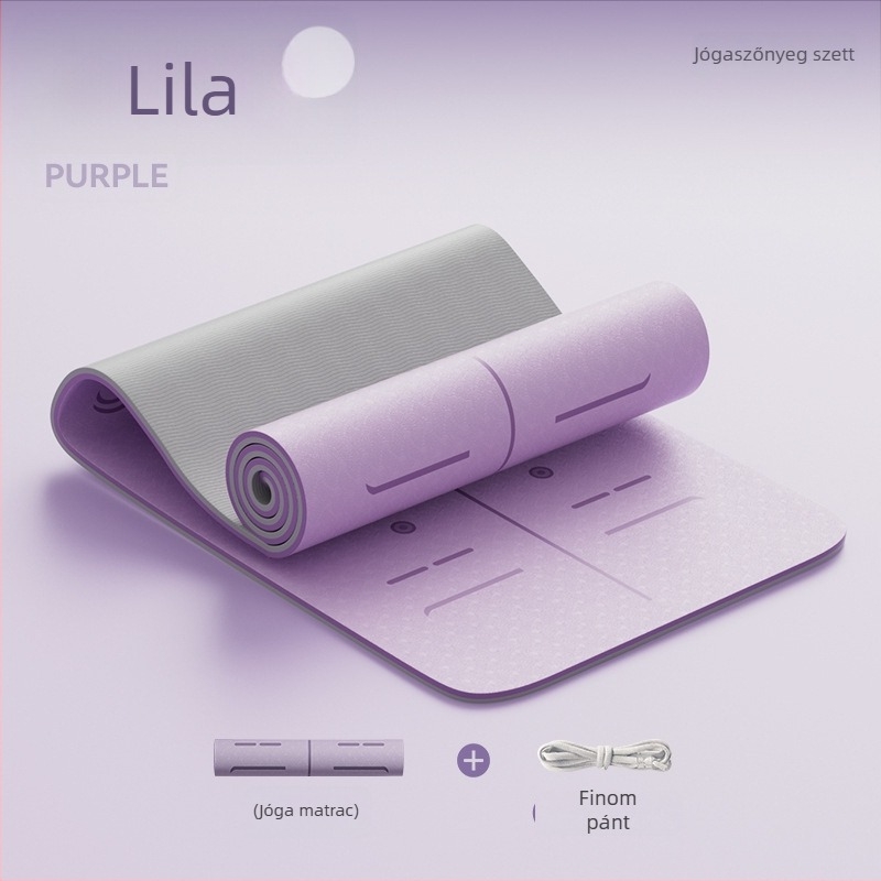 TPE jóga matrac, csúszásmentes, szélesített és vastagodott kialakítás, 6–12 mm, környezetbarát