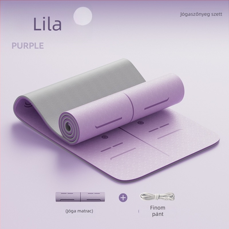 TPE jóga matrac, csúszásmentes, szélesített és vastagodott kialakítás, 6–12 mm, környezetbarát
